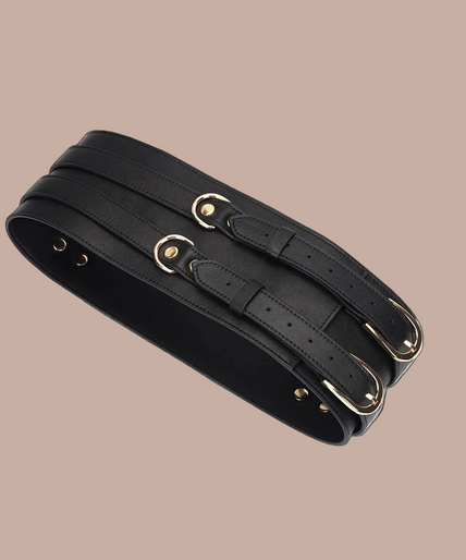 Liebe Seele Luxury Leather Waist Belt – Dark Secret Black Liebe Seele Luxury Leather Waist Belt – Dark Secret Black