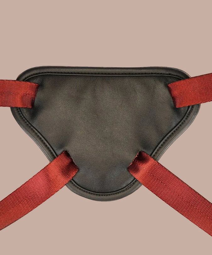 Liebe Seele Universelles Leder Strap-On Geschirr – Weinrot