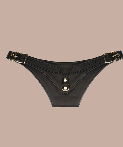 Liebe Seele Leather Forced Orgasm Harness Strap – Dark Secret Black Liebe Seele Leather Forced Orgasm Harness Strap – Dark Secret Black