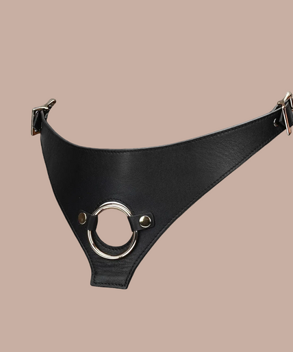 Liebe Seele Deluxe Leather Strap-On Harness – Dark Secret Black Liebe Seele Deluxe Leather Strap-On Harness – Dark Secret Black