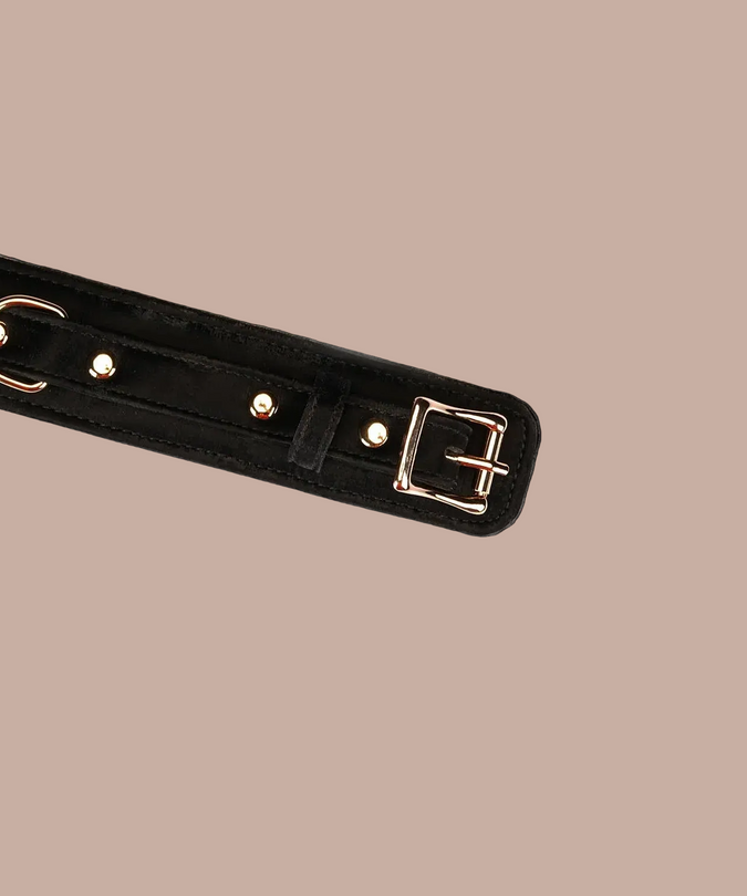 Liebe Seele Boudoir Amor Veganes Halsband mit Leine – Schwarz