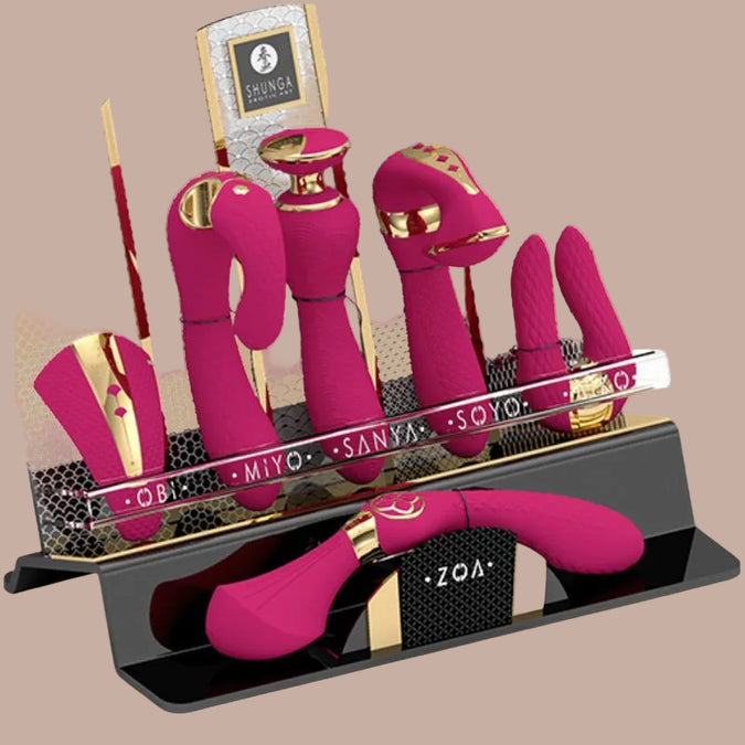 Shunga – Display Mit 6 Fuchsia Intim-Massagern