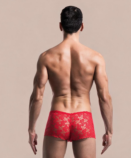Mob – Roter Spitzenboxer Größe S/m Mob – Roter Spitzenboxer Größe S/m