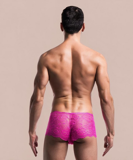 Mob – Pinker Spitzenboxer Größe S/m Mob – Pinker Spitzenboxer Größe S/m