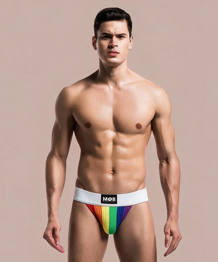 Mob – Klassischer Jock Stripe Regenbogen Größe S Mob – Klassischer Jock Stripe Regenbogen Größe S