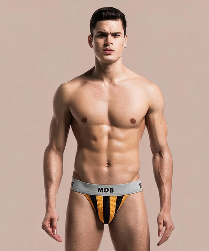 Mob – Klassischer Jock Stripe Orange Größe S Mob – Klassischer Jock Stripe Orange Größe S