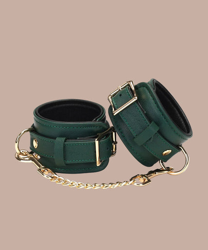 Liebe Seele Cow Leather Ankle Restraints – Mossy Chic Green Liebe Seele Cow Leather Ankle Restraints – Mossy Chic Green