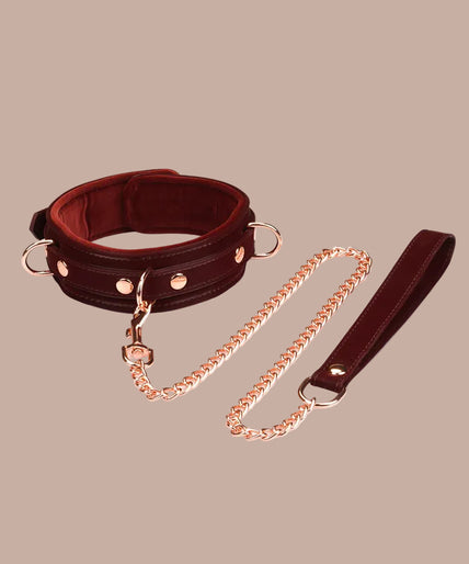 Liebe Seele – Veganer Metallic-Halsband mit Leine Liebe Seele – Veganer Metallic-Halsband mit Leine