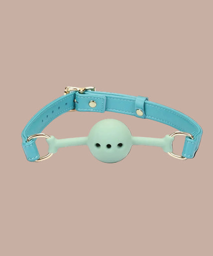 Liebe Seele Siren's Cove Lammleder-Ballknebel – Blau Liebe Seele Siren's Cove Lammleder-Ballknebel – Blau