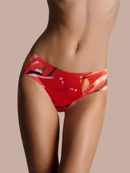Maison Close – Comic Strip Hipster Panty Cherry Red