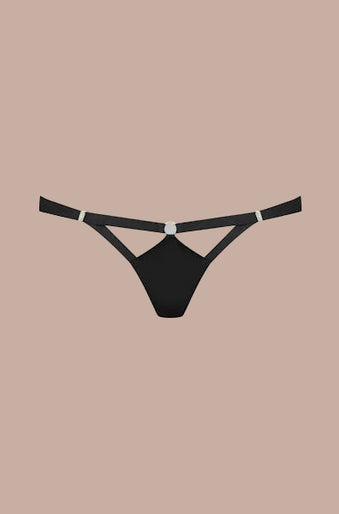 Maison Close – Tapage Nocturne Offener Schmuck-Slip Schwarz Maison Close – Tapage Nocturne Offener Schmuck-Slip Schwarz