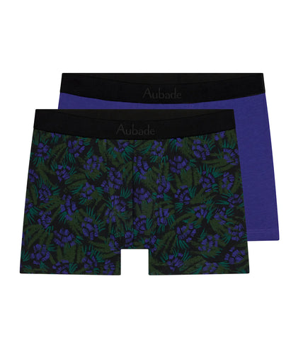 Aubade – Herrenboxer Zweierpack Floral & Lila - 60% Rabatt! Aubade – Herrenboxer Zweierpack Floral & Lila - 60% Rabatt!