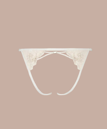 Atelier Amour – Après Minuit Offener Slip Elfenbein Atelier Amour Après Minuit Open Brief - Ivory - Pleasurements