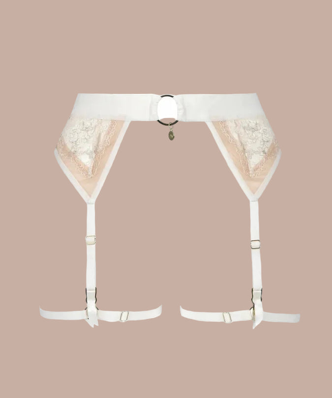 Atelier Amour Après Minuit Suspender - Ivory - Pleasurements