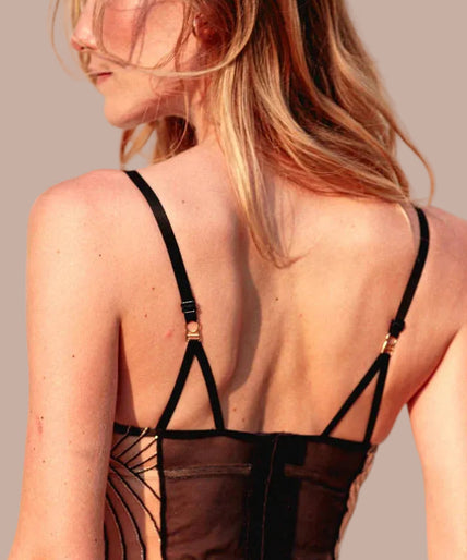 Atelier Amour – Cosmic Dream Offenes Bustier Schwarz Atelier Amour – Cosmic Dream Offenes Bustier Schwarz