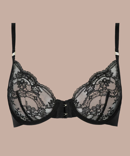 Atelier Amour – Evasion Sensuelle Halb-Cup BH Schwarz Atelier Amour Evasion Sensuelle Half cup Bra - Black - Pleasurements