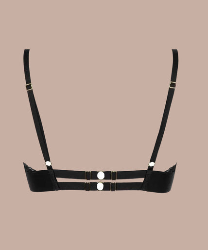 Atelier Amour – Evasion Sensuelle Halb-Cup BH Schwarz Atelier Amour Evasion Sensuelle Half cup Bra - Black - Pleasurements