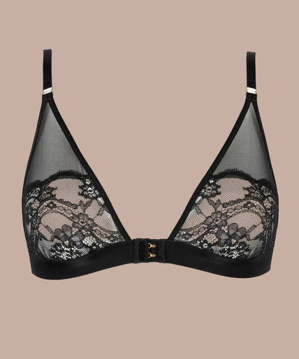 Atelier Amour – Evasion Sensuelle Bügelloser Dreieck-BH Schwarz Atelier Amour Evasion Sensuelle Unwired Triangle Bra - Black - Pleasurements