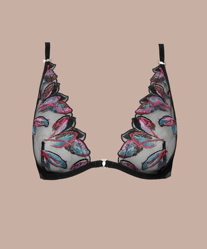 Atelier Amour – Oiseau de Paradis Gepolsterter Triangel-BH Mehrfarbig Atelier Amour Oiseau de Paradis Wired Triangle Bra – Flowered - Pleasurements