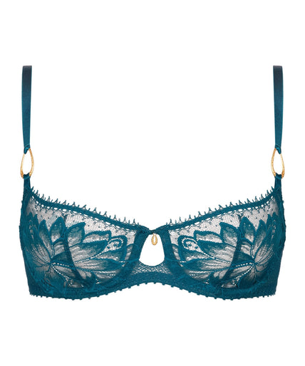 Aubade – Flawless Love Halb-Cup Balconette BH Libellenblau - 60% Rabatt! Aubade Flawless Love Half Cup Balconette Bra in Dragonfly - Pleasurements