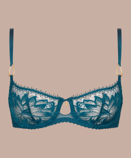 Aubade – Flawless Love Halb-Cup Balconette BH Libellenblau - 60% Rabatt! Aubade Flawless Love Half Cup Balconette Bra in Dragonfly - Pleasurements