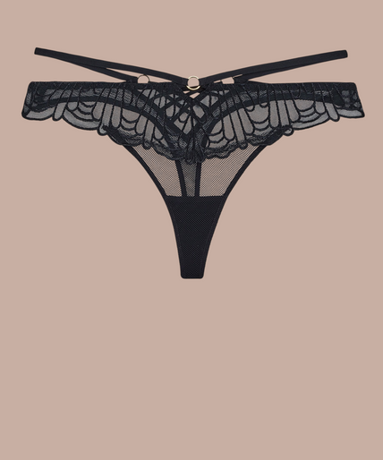 Aubade – L'Indomptable Tanga Schwarz - 60% Rabatt! Aubade L'Indomptable Tanga Black - Pleasurements