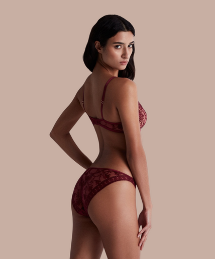 Aubade – Magnetic Spell Triangel-BH Karmesinrot - 60% Rabatt! Aubade Magnetic Spell Triangle Bra in Crimson Red - Pleasurements