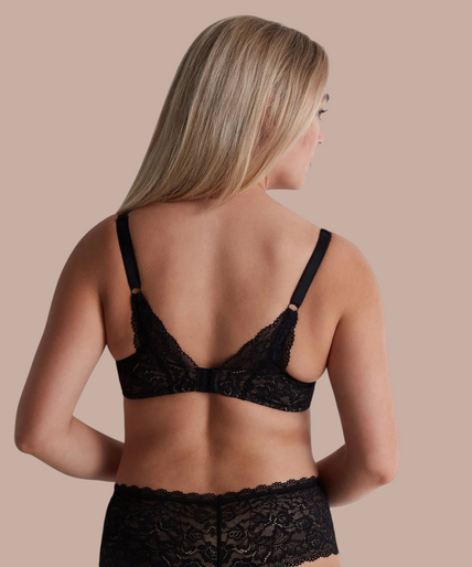 Aubade – Rosessence Geformter Halb-Cup-BH Schwarz - 60% Rabatt! Aubade Rosessence Moulded half - cup bra in Black - Pleasurements