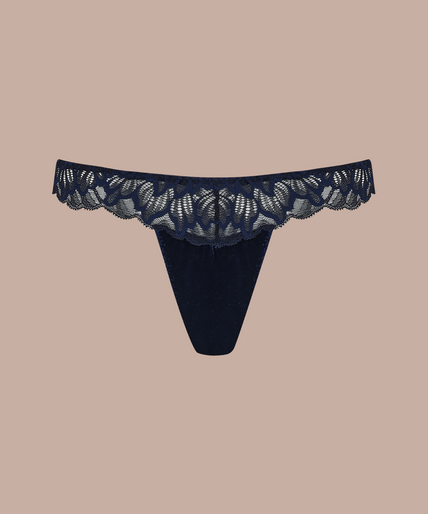 Coco de Mer – Azzurra String Blauw - 60% Korting! Coco de Mer Azzurra Thong - Pleasurements