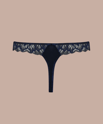 Coco de Mer – Azzurra String Blauw - 60% Korting! Coco de Mer Azzurra Thong - Pleasurements