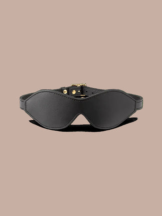 Coco de Mer – Schwarze Leder Augenbinde Coco de Mer Black Leather Blindfold - Pleasurements