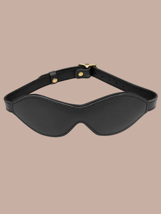 Coco de Mer – Schwarze Leder Augenbinde Coco de Mer Black Leather Blindfold - Pleasurements