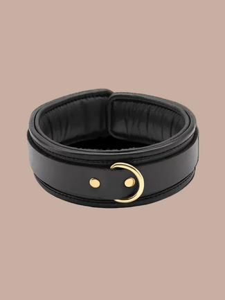 Coco de Mer – Schwarzes Leder Halsband Coco de Mer – Schwarzes Leder Halsband