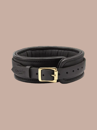 Coco de Mer – Schwarzes Leder Halsband Coco de Mer – Schwarzes Leder Halsband