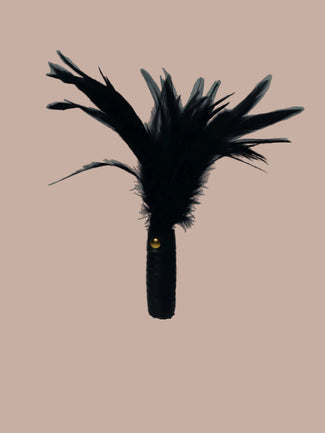Coco de Mer – Schwarzer Leder Federkitzler Coco de Mer Black Leather Feather Tickler - Pleasurements