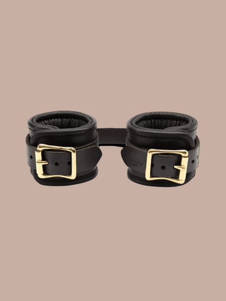Coco de Mer – Schwarze Leder Handgelenk-Fesseln Coco de Mer Black Leather Wrist Cuffs - Pleasurements