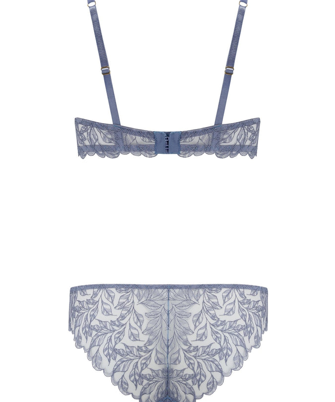 Coco de Mer Elandra Balcony Bra in soft powder blue - Pleasurements