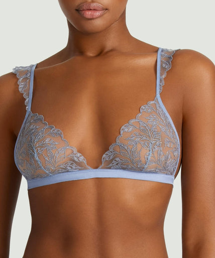 Coco de Mer – Elandra Triangel-BH Puderblau - 60 % Rabatt! Coco de Mer Elandra Triangle Bra in soft powder blue - Pleasurements