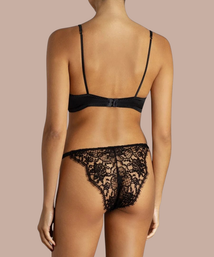 Coco de Mer – Hera Brazilian Slip Schwarz - 60% Rabatt! Coco de Mer Hera Brazilan Knicker - Pleasurements