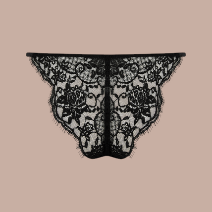 Coco de Mer – Hera Braziliaanse Slip Zwart - 60% Korting! Coco de Mer Hera Brazilan Knicker - Pleasurements