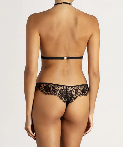Coco de Mer – Hera Tanga Schwarz - 60% Rabatt! Coco de Mer Hera Thong in Black - Pleasurements