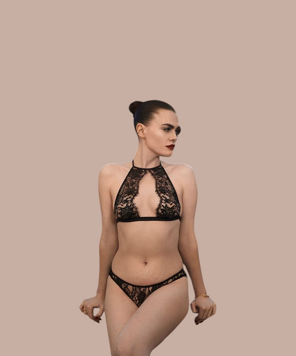 Coco de Mer – Hera String Zwart - 60% Korting! Coco de Mer Hera Thong in Black - Pleasurements