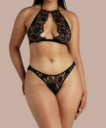 Coco de Mer – Hera String Zwart - 60% Korting! Coco de Mer Hera Thong in Black - Pleasurements