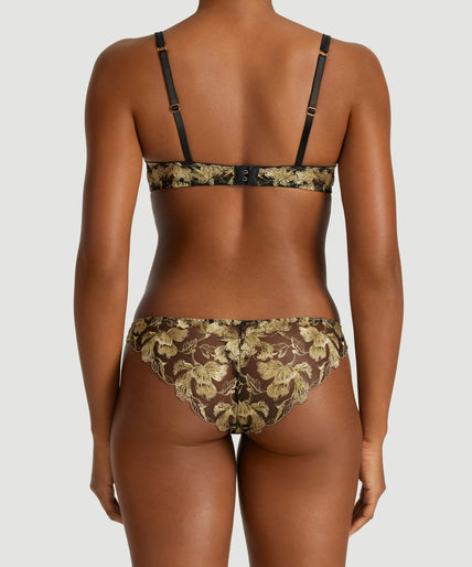 Coco de Mer – Oriana Plunge Bra Black & Gold - 60% Off! Coco de Mer Oriana Plunge Bra in Black & Gold - Pleasurements