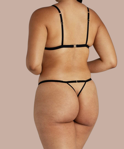 Coco de Mer – Seraphine String Zwart - 60% Korting! Coco de Mer Seraphine G String - Pleasurements
