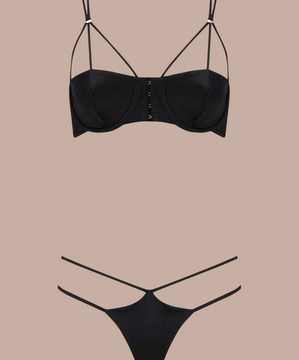 Coco de Mer – Sylph Halfcup BH Zwart - 60% Korting! Coco de Mer Sylph Half Cup Bra - Pleasurements