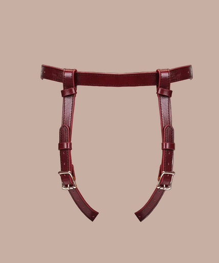 Liebe Seele Deluxe Leder Strap-On Geschirr – Weinrot Liebe Seele Deluxe Leder Strap-On Geschirr – Weinrot