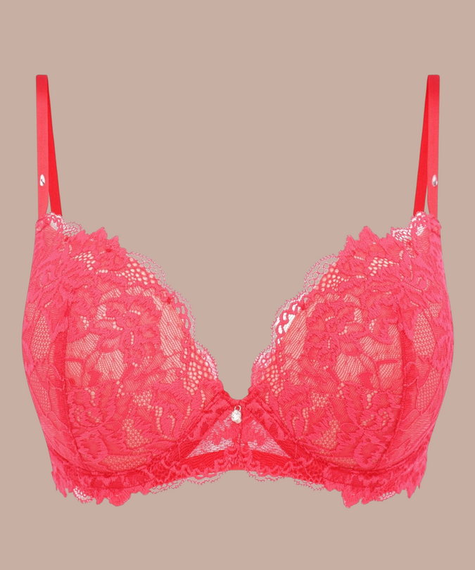 Heavenly Push - Up Bra Red - Pleasurements
