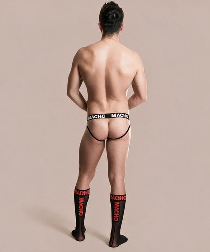 Macho – Dünne Socken Einheitsgröße Schwarz/Rot Macho – Dünne Socken Einheitsgröße Schwarz/Rot