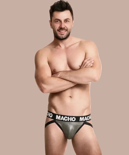 Macho – Mx27gr Jock Leder Grau Beige S Macho – Mx27gr Jock Leder Grau Beige S